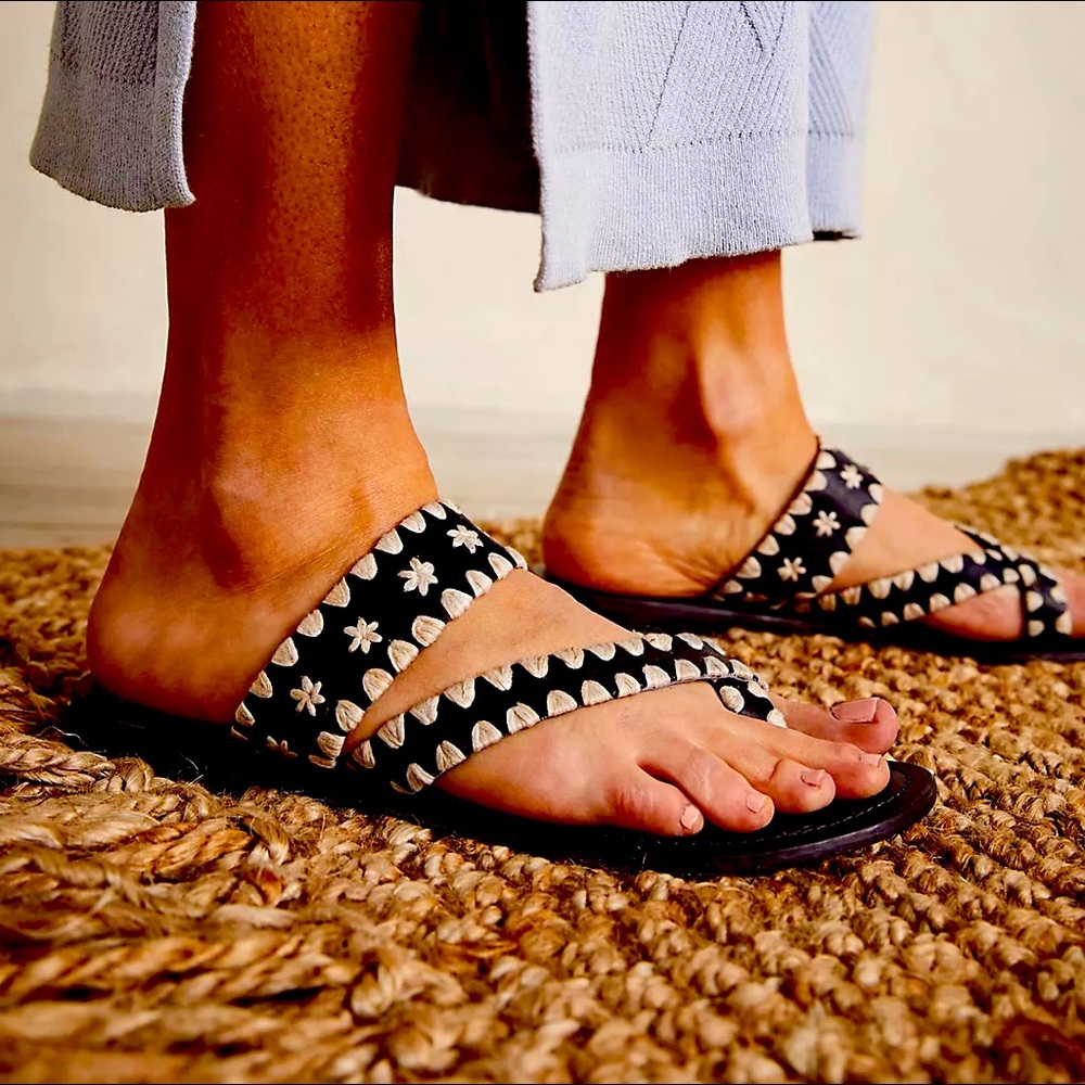 Free People Bella Caia Crochet Sandals